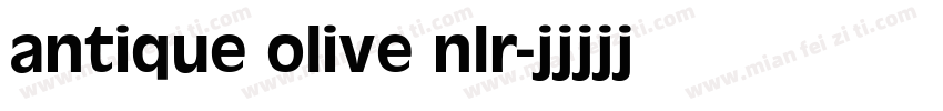 antique olive nlr字体转换